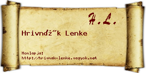 Hrivnák Lenke névjegykártya